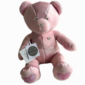 Retired Rare Authentic Original BAB Swarovski Crystals Pink Build A Bear Bear